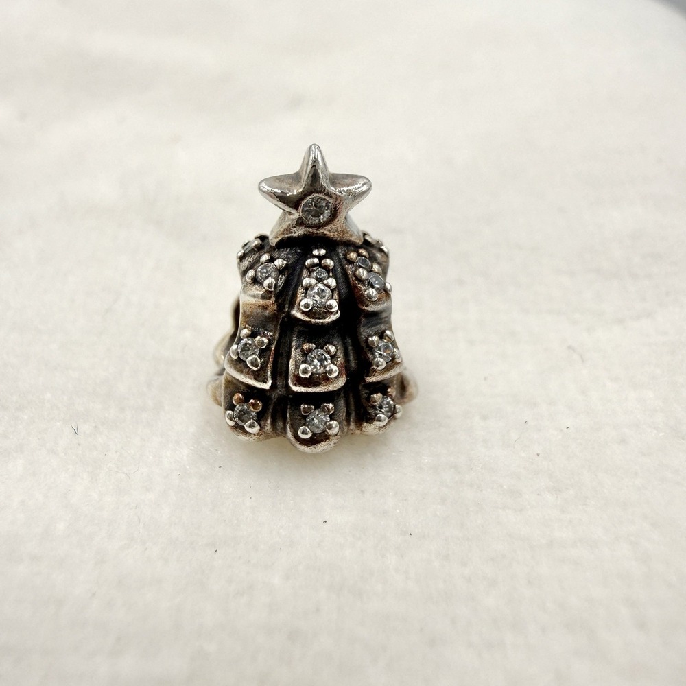 Pandora Christmas Tree Of Lights Charm Bead Holiday Star S925ALE Clear Zirconia - Picture 5 of 5